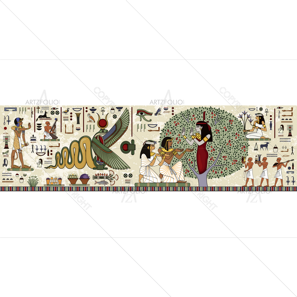 Egyptian Hieroglyph and Symbol D6 — Devotional custom art by ArtzFolio
