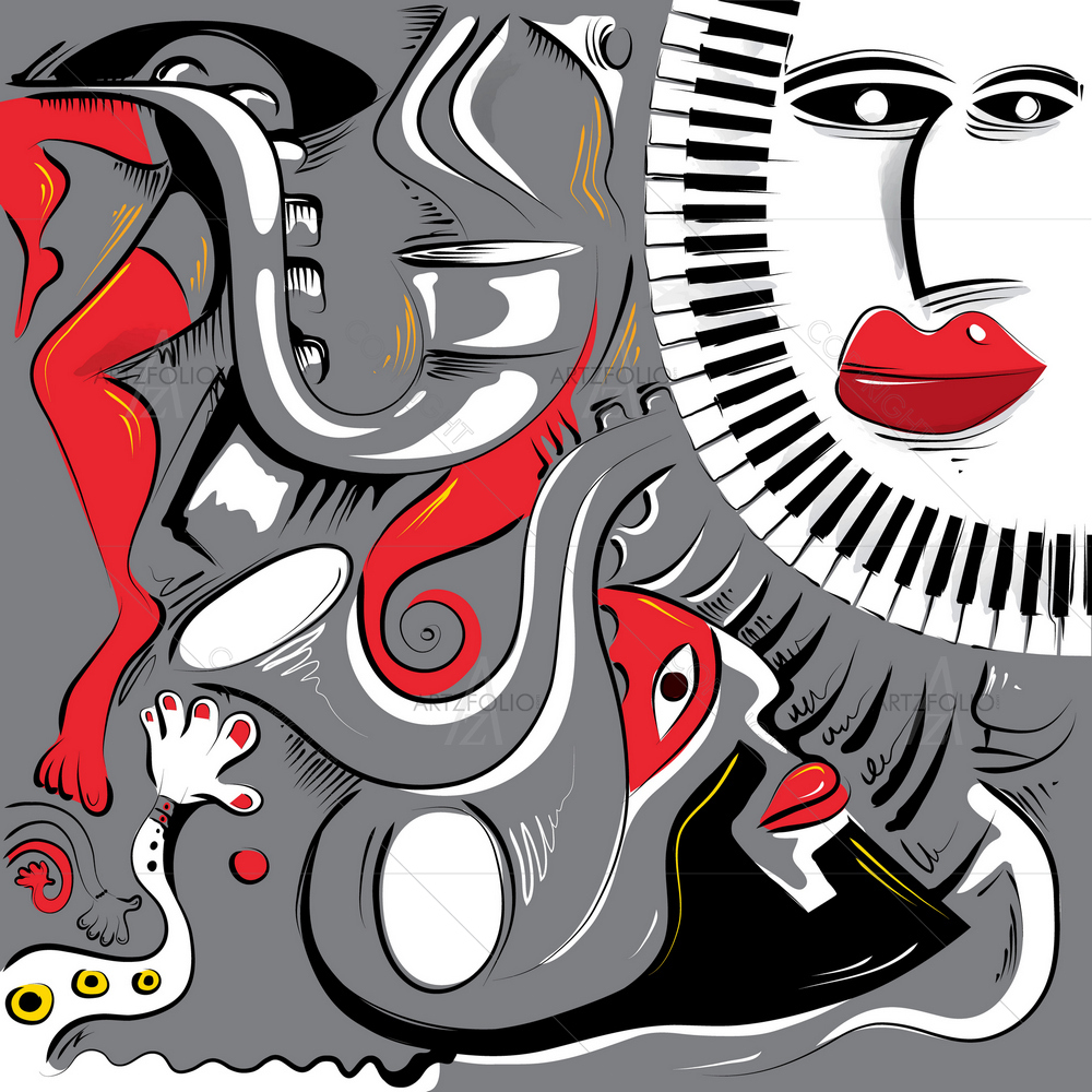 Abstract Jazz Art — Cubism custom art by ArtzFolio