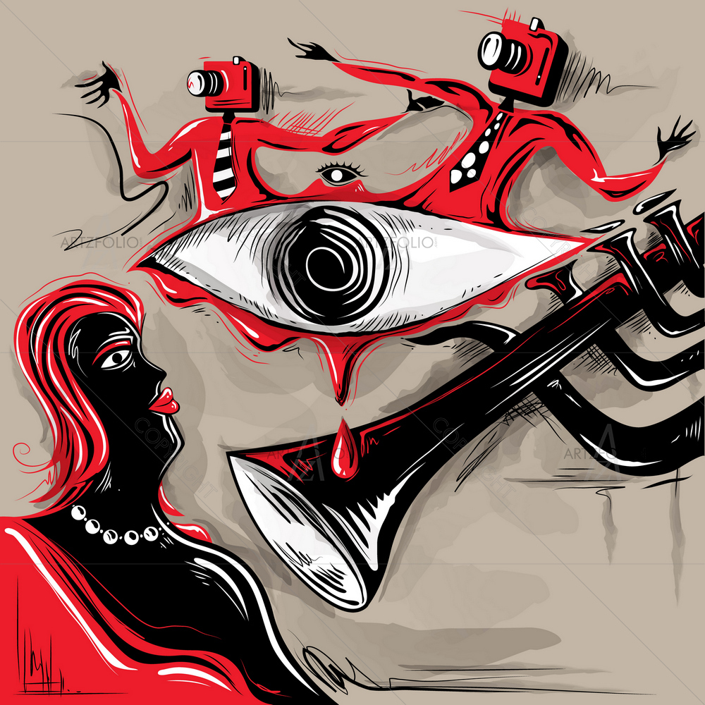 Abstract Trumpet Eye — custom-size art design 5014582