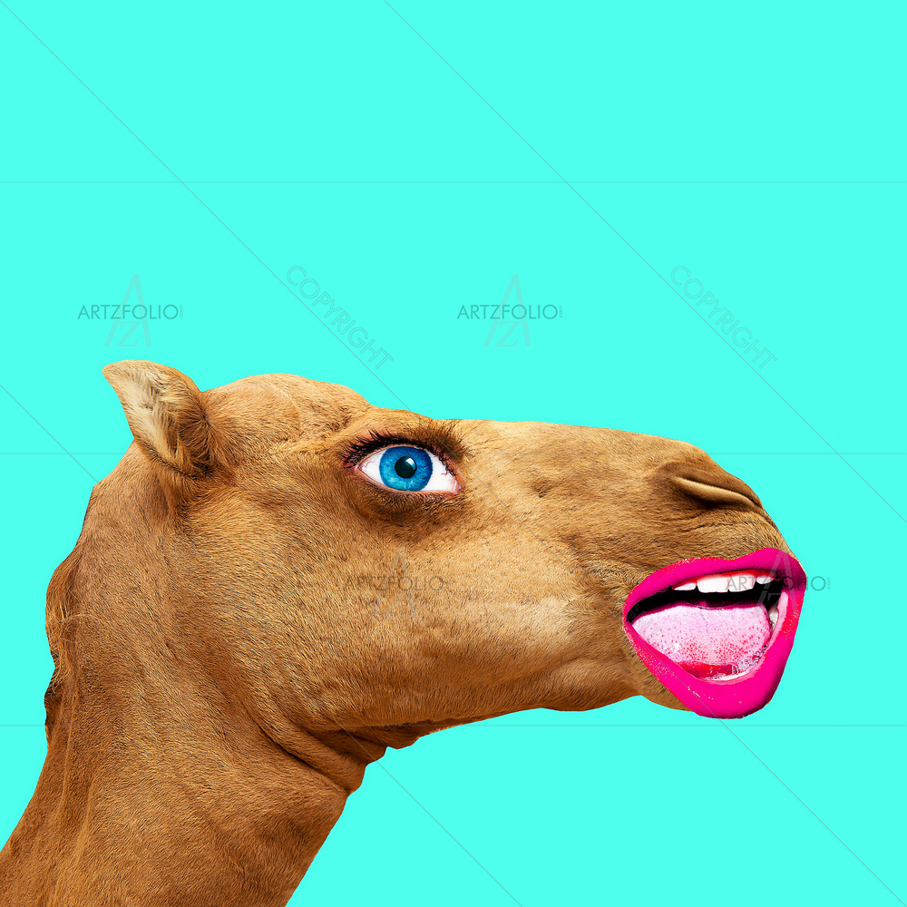 Minimal Camel Man — custom-size art design 5014596