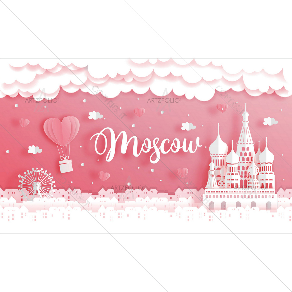 Honeymoon Trip, Moscow, Russia — Devotional custom art by ArtzFolio