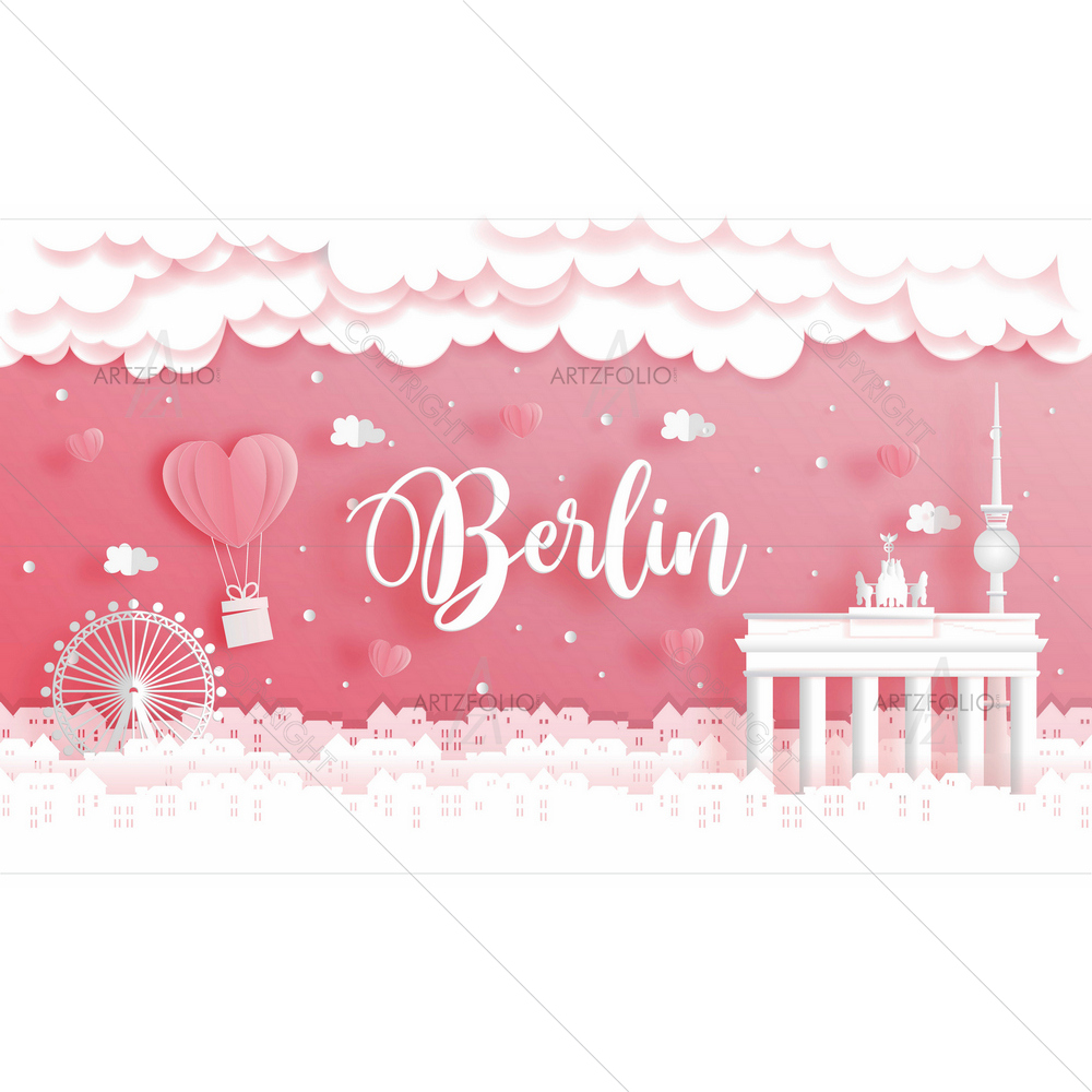 Germany and Famous Landmark — Ancient custom art by ArtzFolio