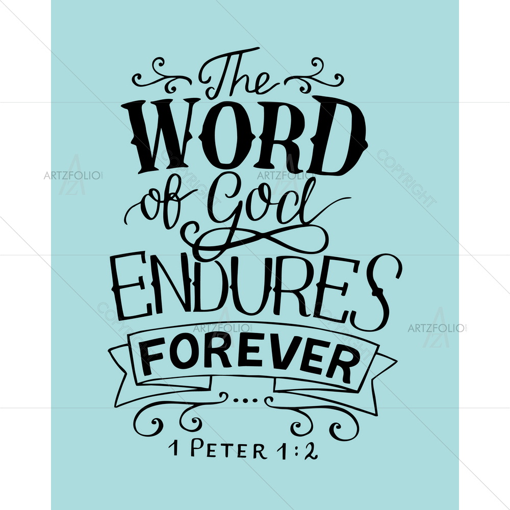 Word of God Biblical Quote — Devotional custom art by ArtzFolio