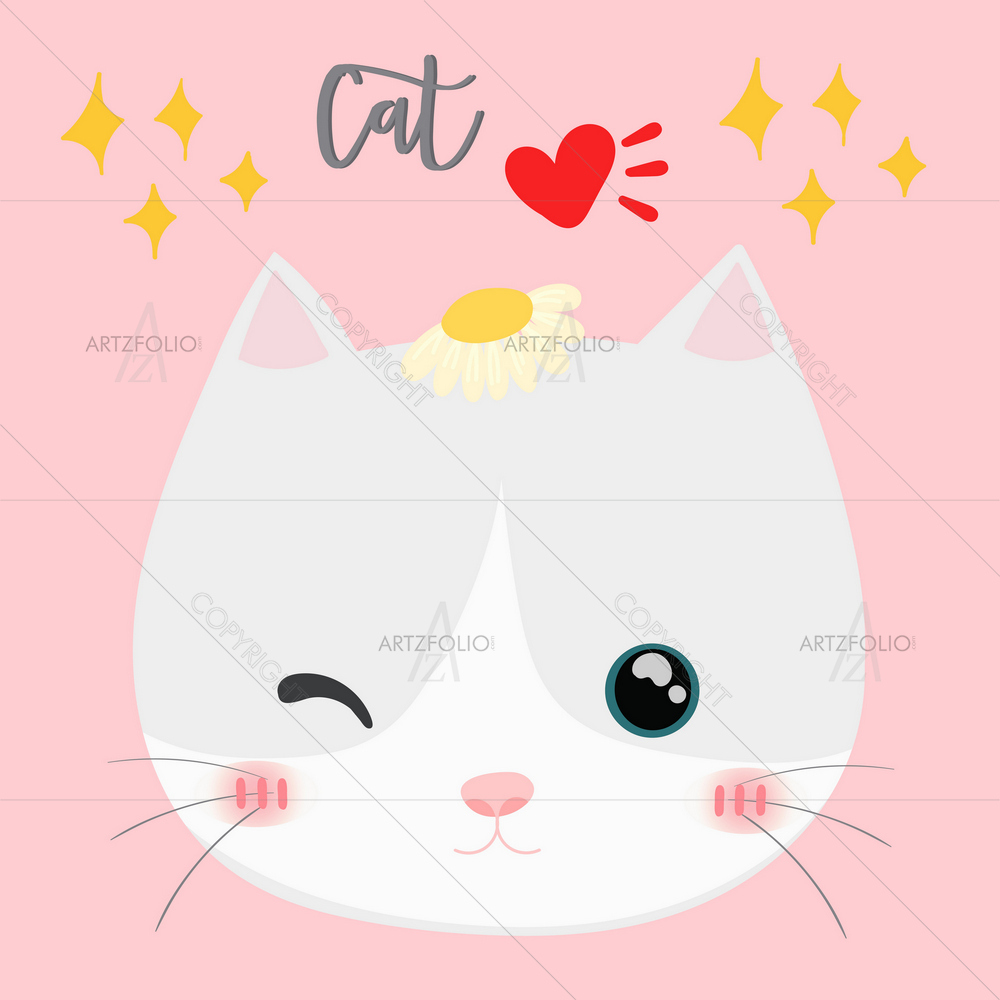 Cute Cat D5 — custom-size art design 5014641