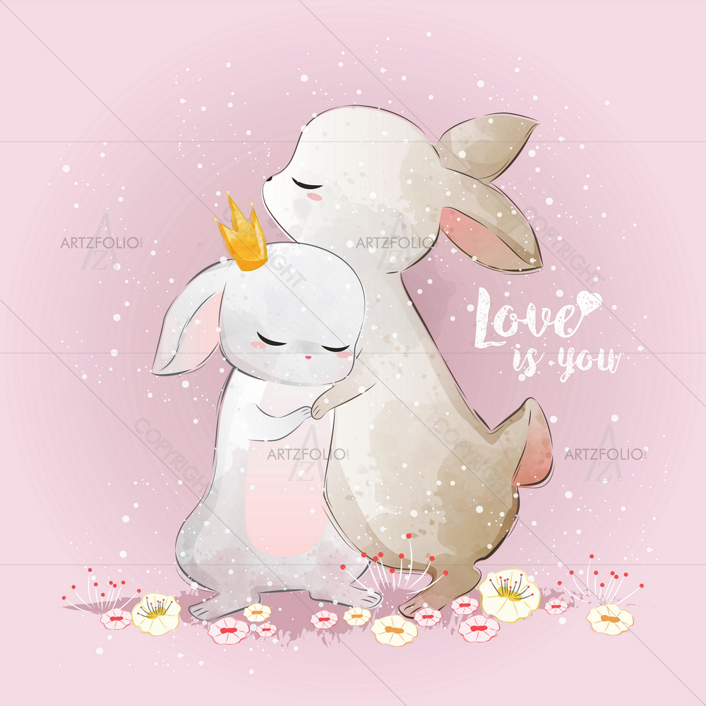 Portrait of Bunny — custom-size art design 5014643