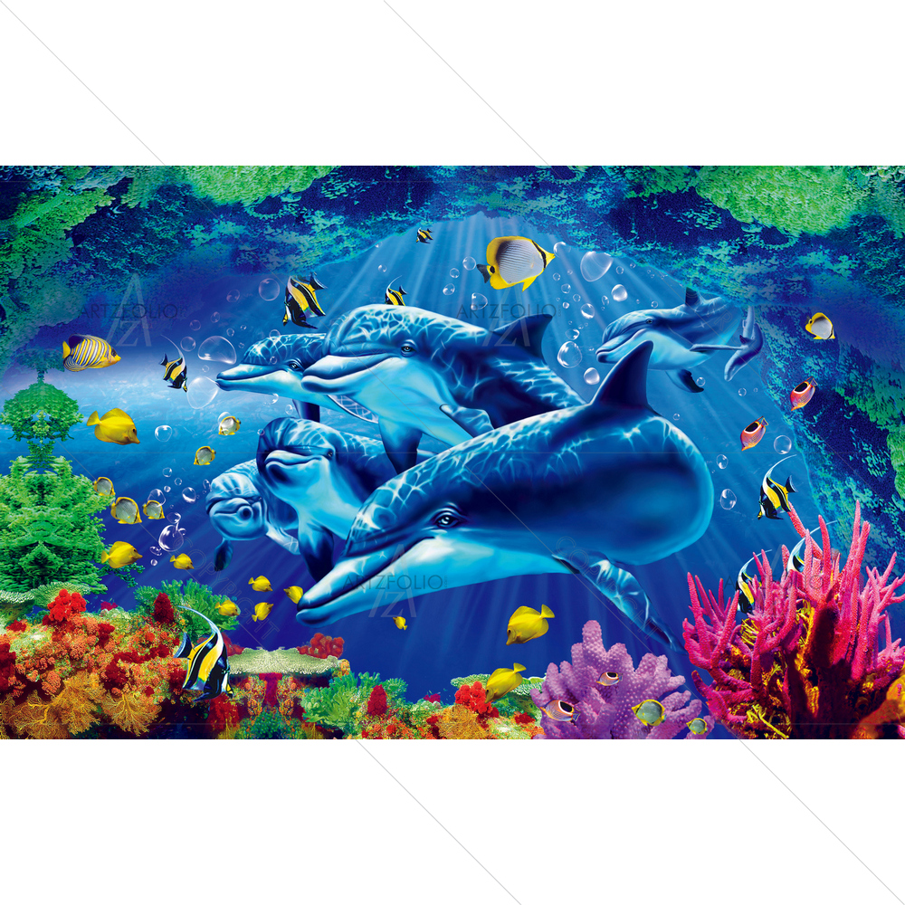 3D Fish Aquarium — Botanical custom art by ArtzFolio