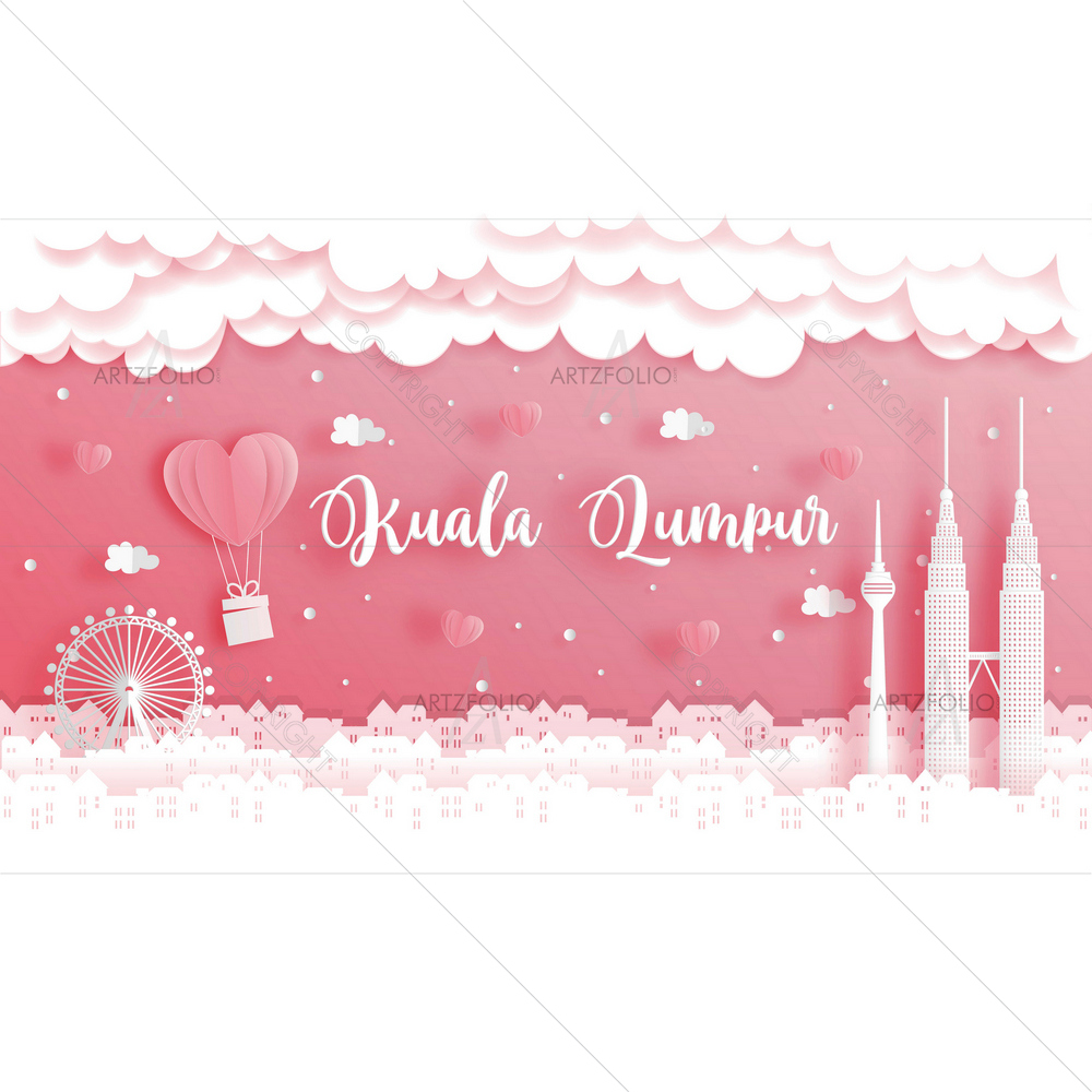 Honeymoon Trip, Kuala Lumpur, Malaysia — Asian custom art by ArtzFolio