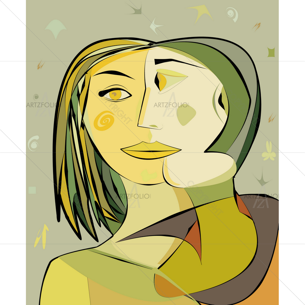Woman and Friend — custom-size art design 5014693