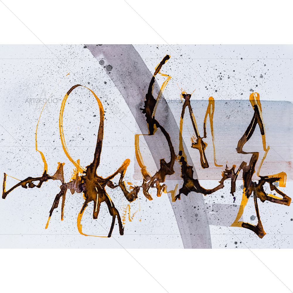 Calligraphic Squiggle — custom-size art design 5014724