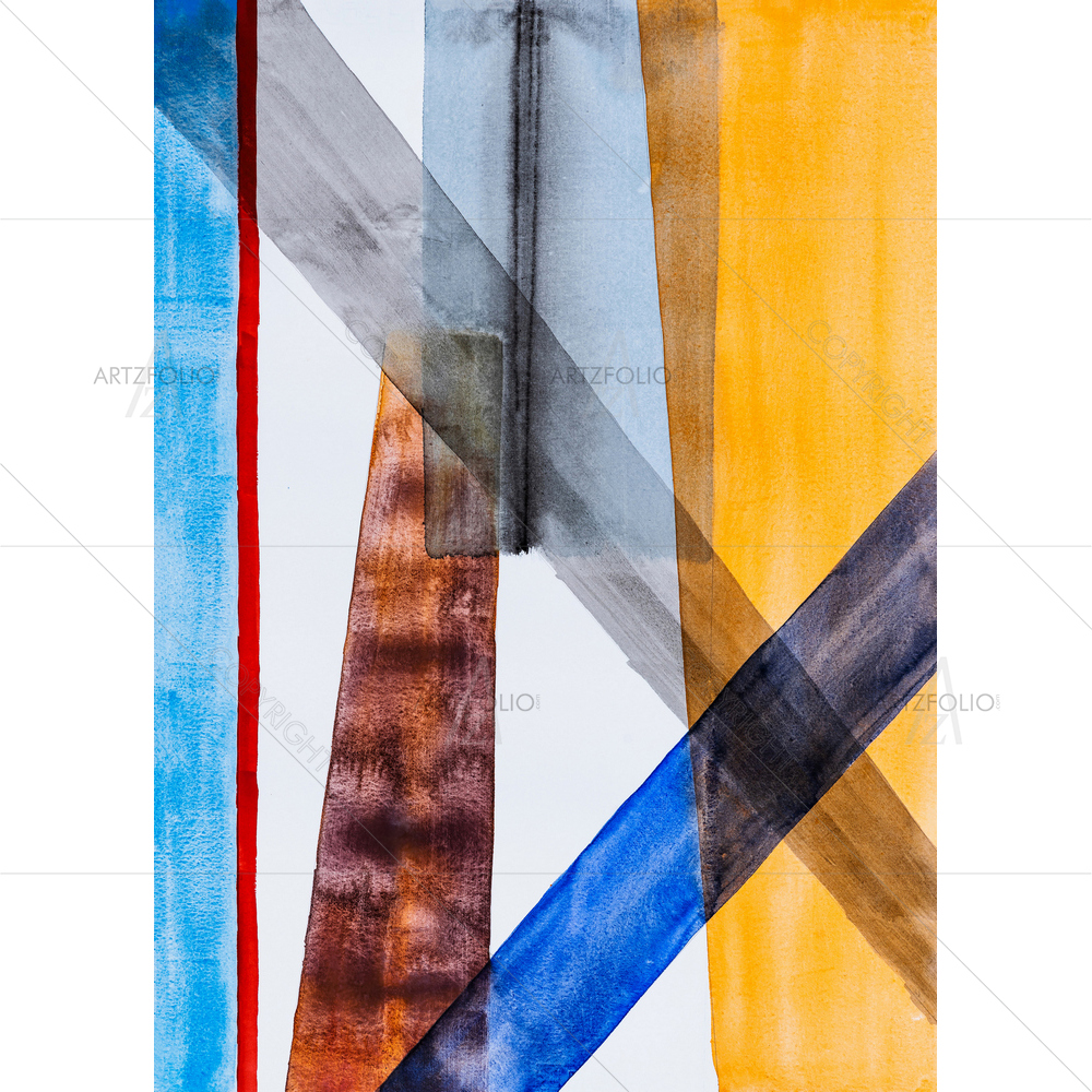 Watercolor Overlapping Planes — custom-size art design 5014728