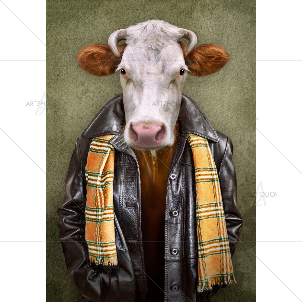 Man with Cow Head — custom-size art design 5014736