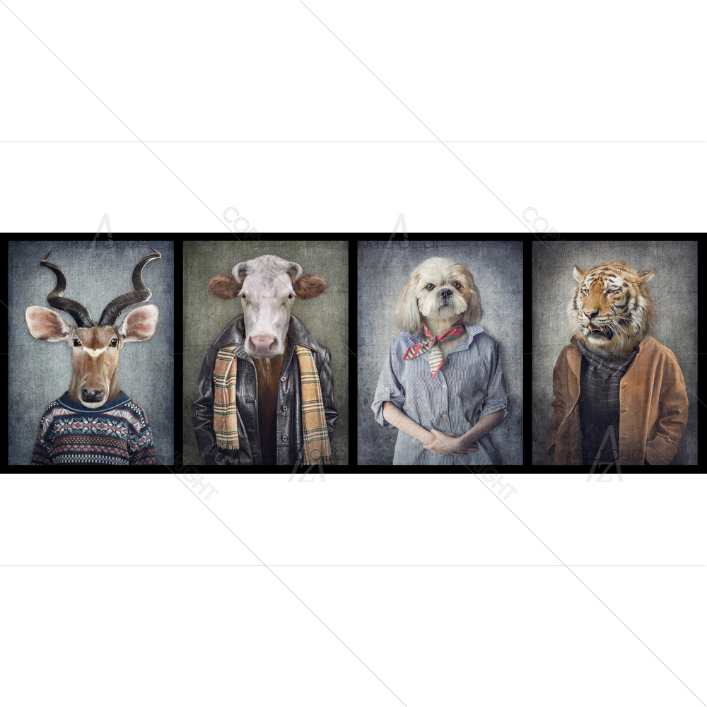 People with Animal Head — Ancient custom art by ArtzFolio