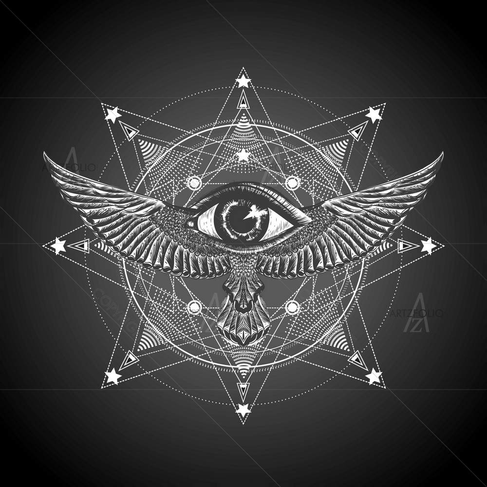 Monochrome Geometric Mandala — Devotional custom art by ArtzFolio