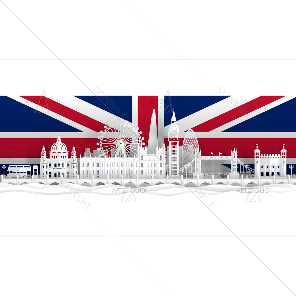 Skyline Architecture, UK England — Architecture custom art by ArtzFolio