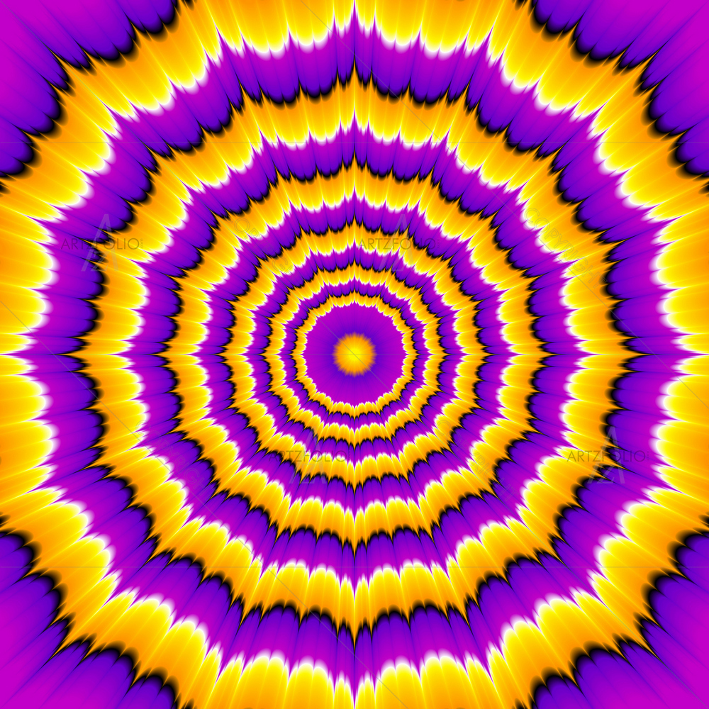 Yellow Purple Flower Blossom — custom-size art design 5014760
