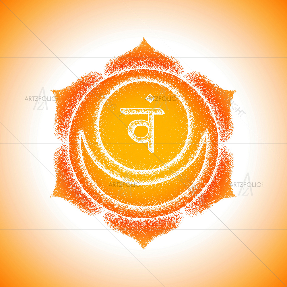 Second Svadhishthana Sacred Chakra Sanskrit Mantra D2 — custom-size art design 5014763