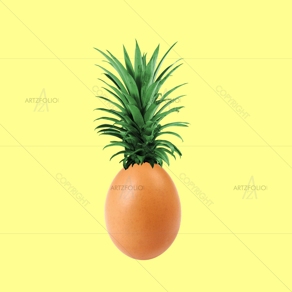 Pineapple Egg — Abstract custom art by ArtzFolio