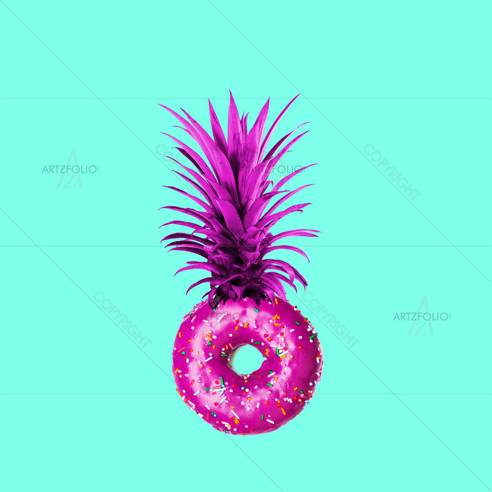 Donut Pineapple Image — custom-size art design 5014780