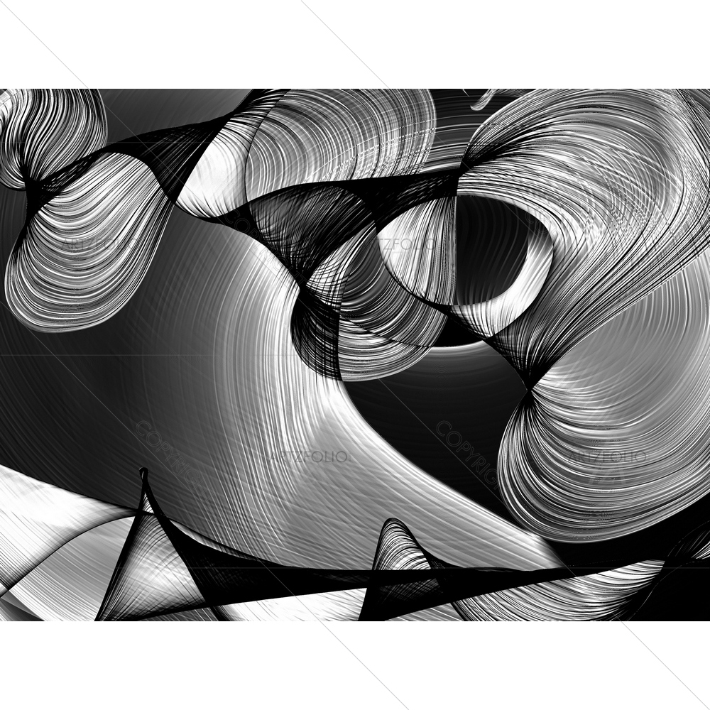 Abstract Black & White Pattern D5 — custom-size art design 5014782