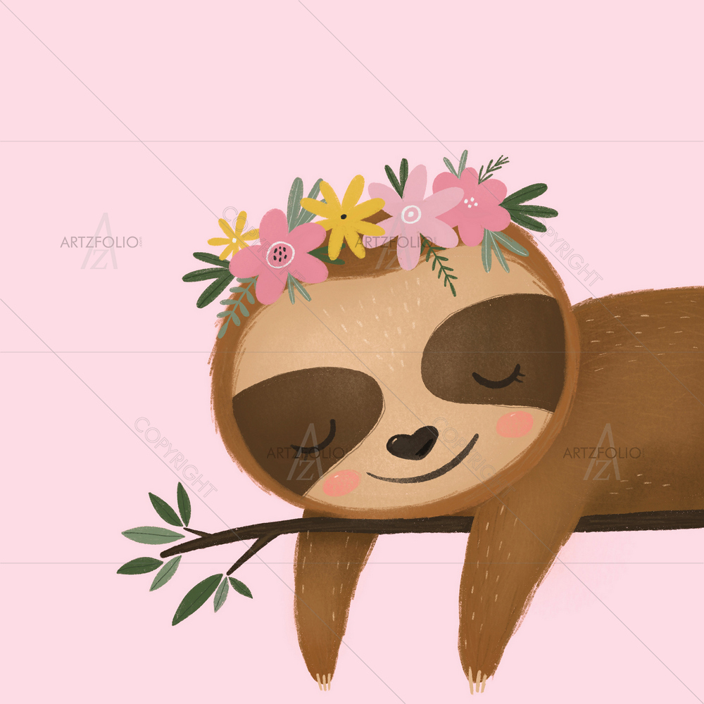 Baby Sloth — custom-size art design 5014786