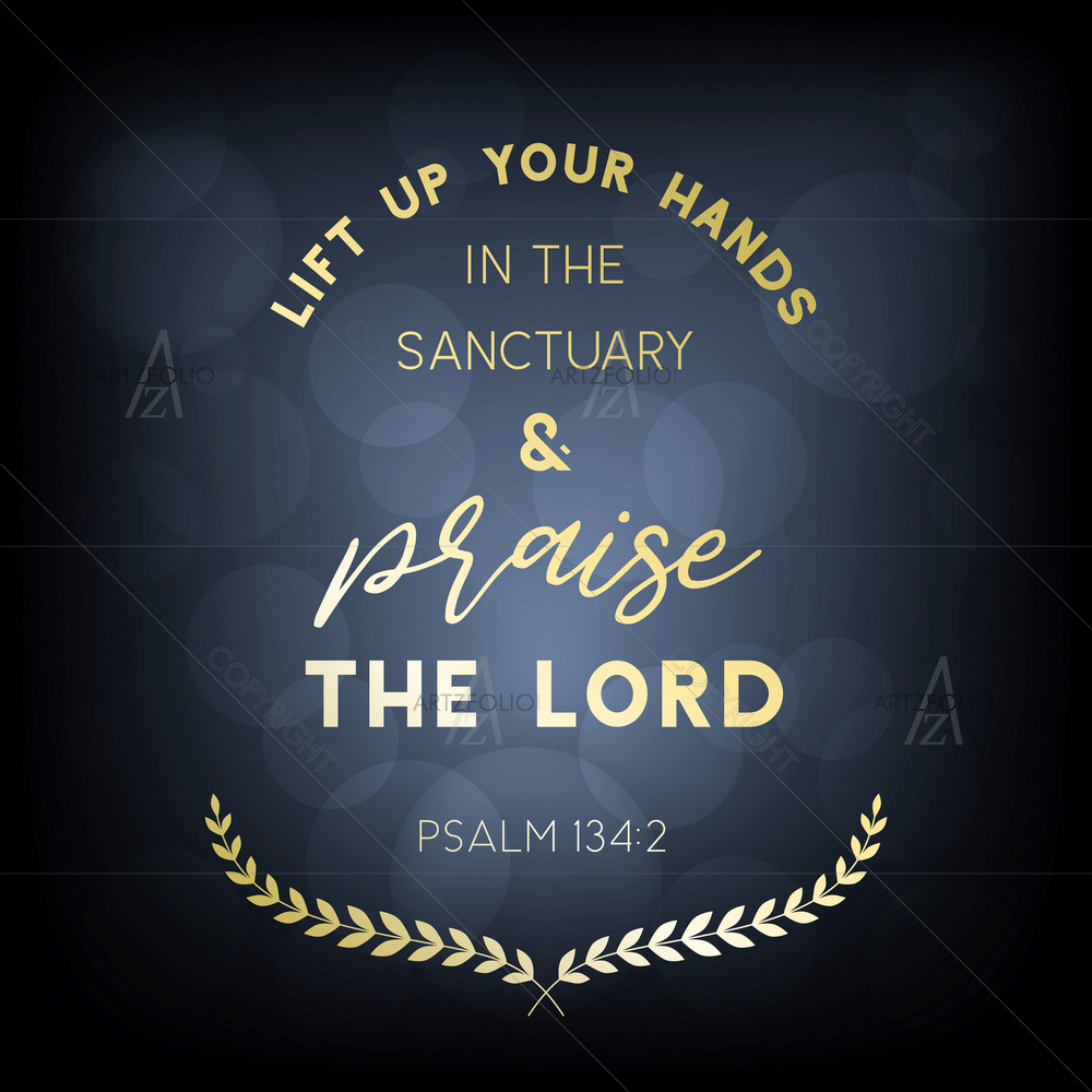 Christian Biblical Verse Psalm — custom-size art design 5014787