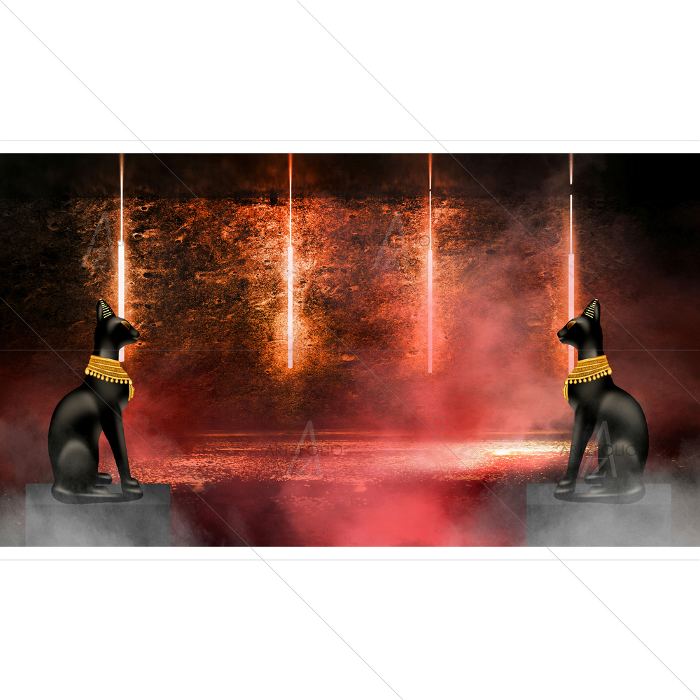 Egyptian Goddess Bastet D3 — custom-size art design 5014795