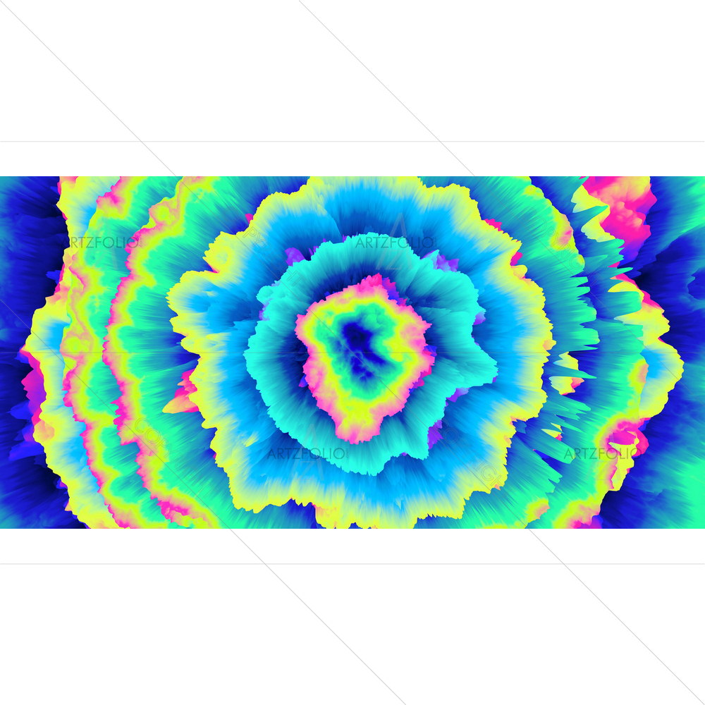 Fluorescent Splash Color — Devotional custom art by ArtzFolio