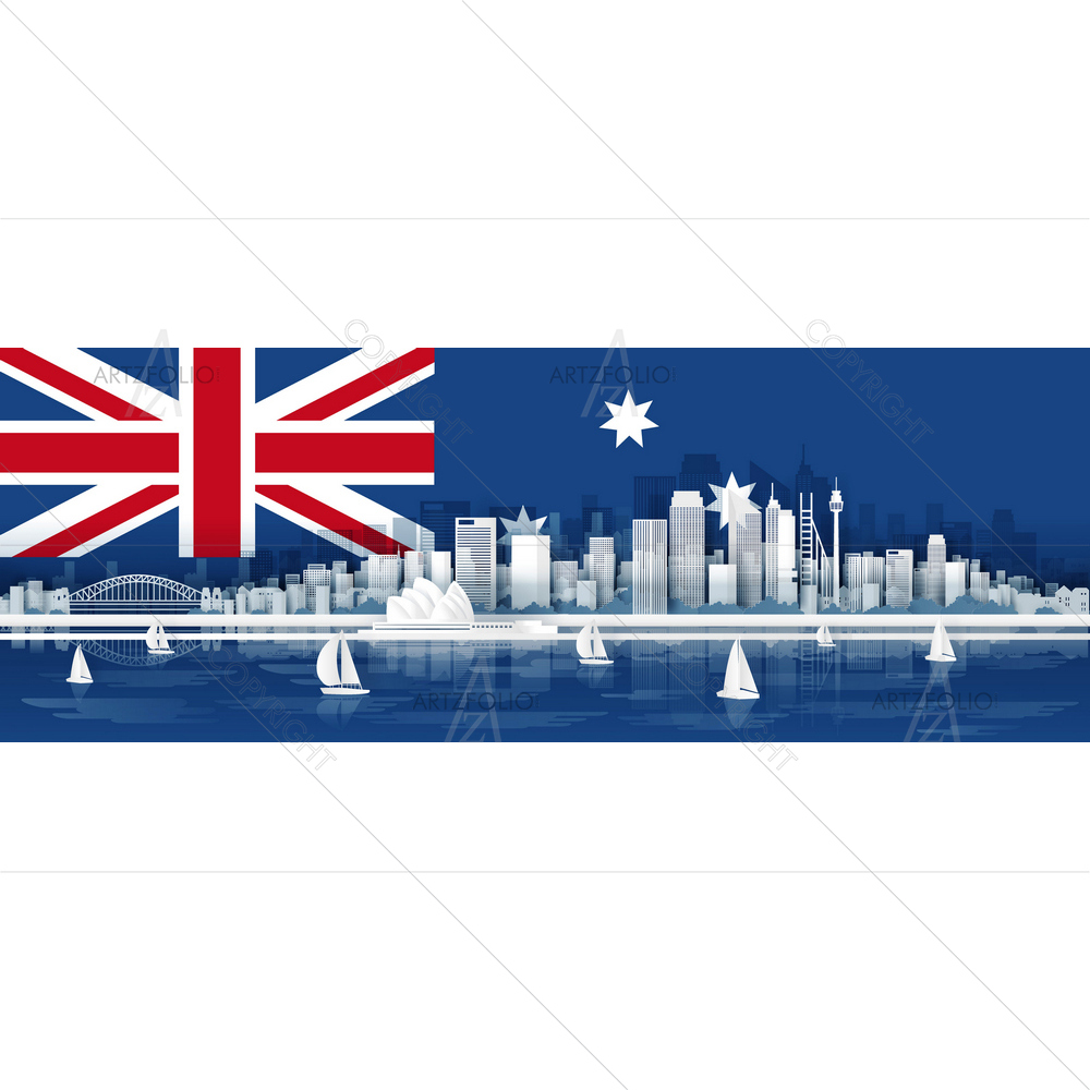Skyline Architecture, Australia — custom-size art design 5014809
