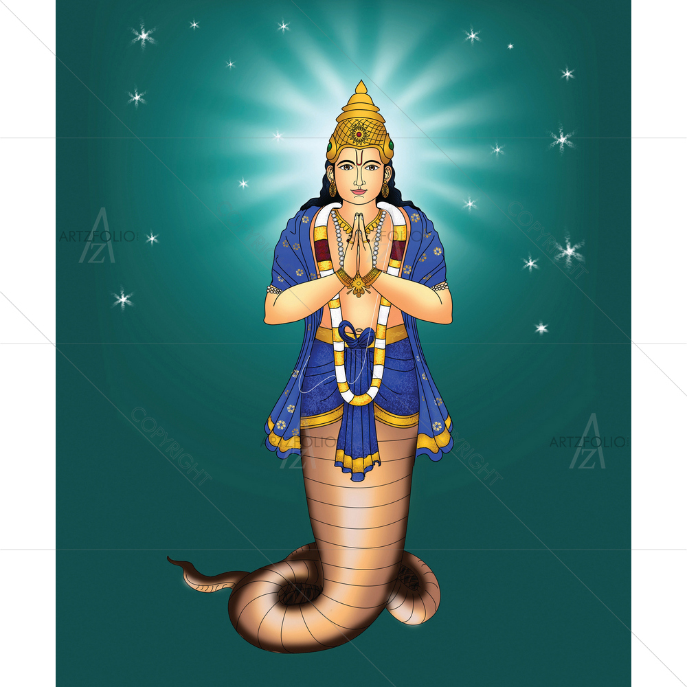 Rahu, Navagraha — Devotional custom art by ArtzFolio