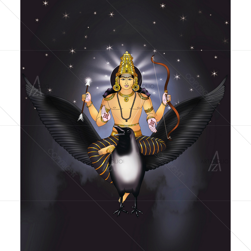 Navagraha Shani — Devotional custom art by ArtzFolio