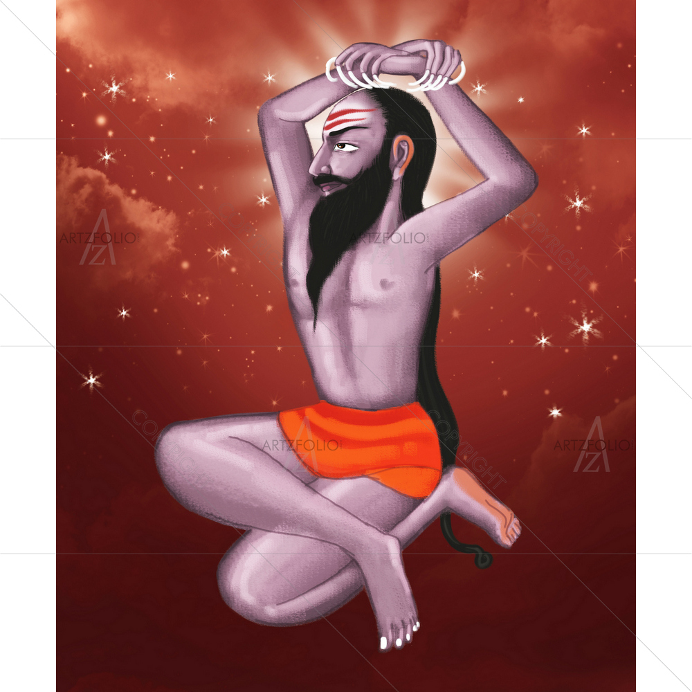 Hindu Vedic Saptarishi — Devotional custom art by ArtzFolio