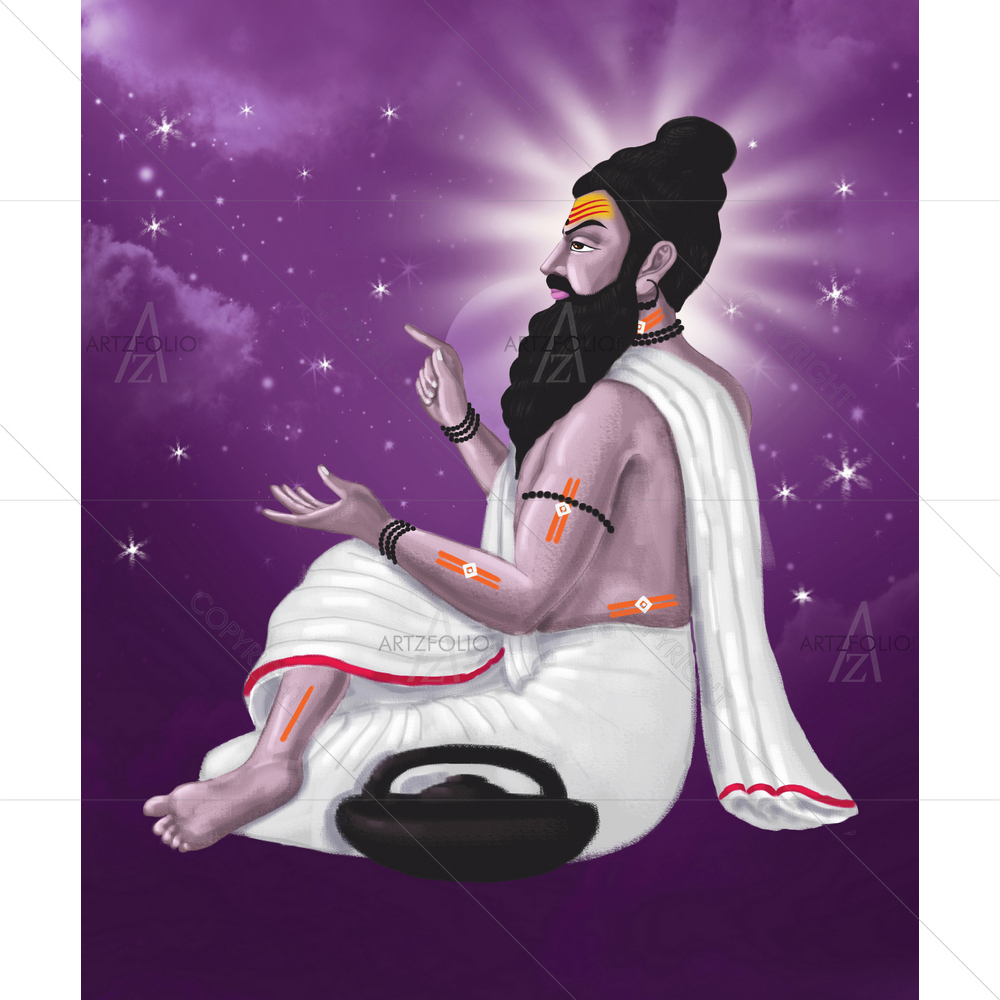 Maharishi Bhrigu Portrait — custom-size art design 5014841