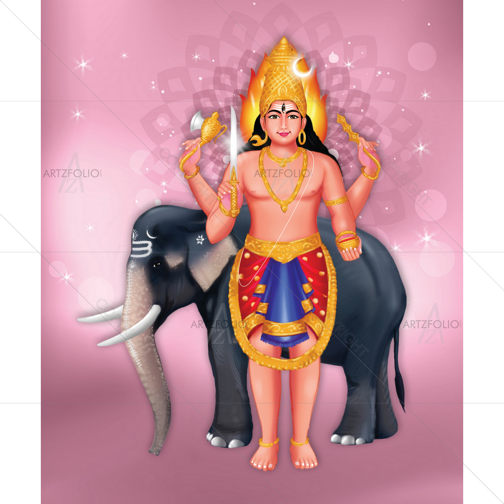 Kapala Bhairava, 6th of Ashta Bhairava — custom-size art design 5014855