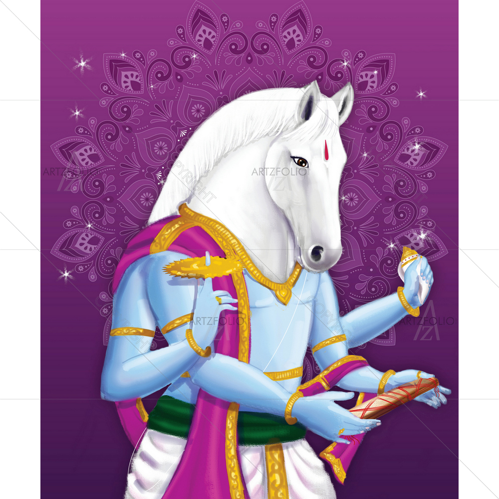 Vishnu Avatar Hayagriva — custom-size art design 5014862