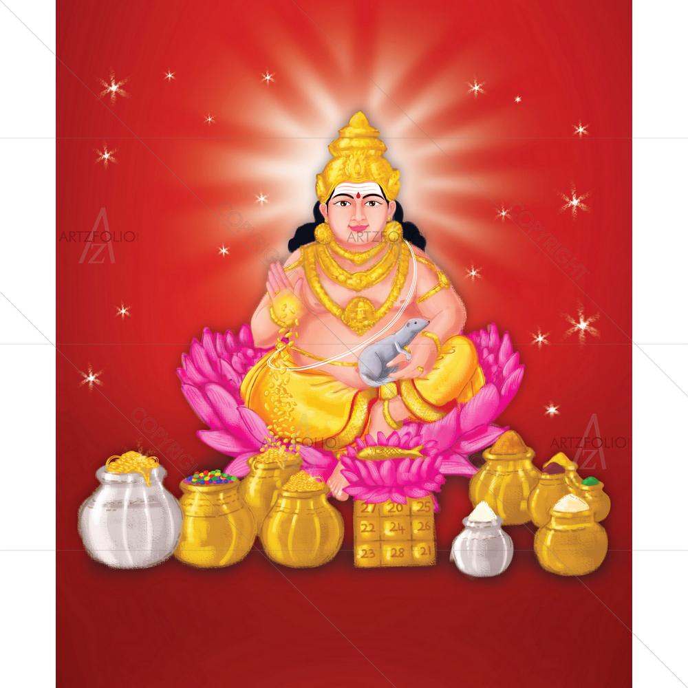 Hindu God of Wealth Kuber D1 — custom-size art design 5014863
