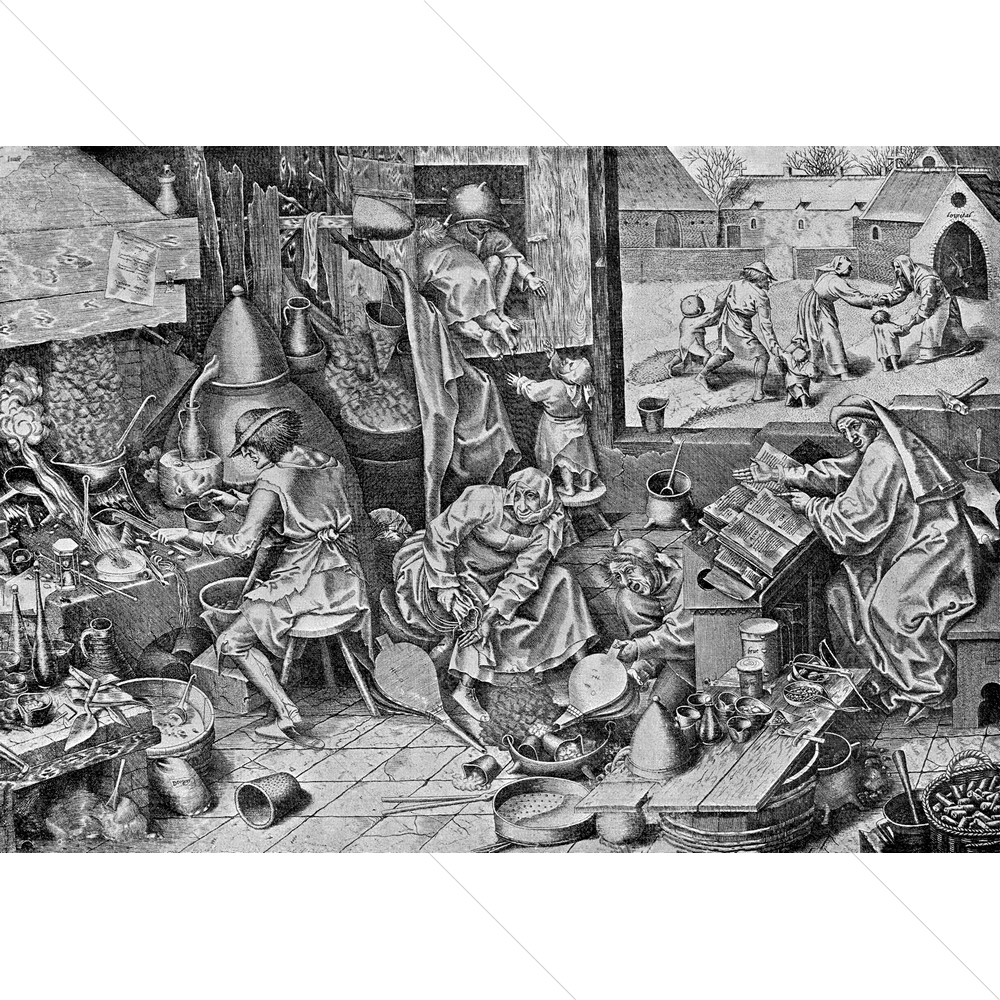 16th Century Alchemist Interior — custom-size art design 5014866