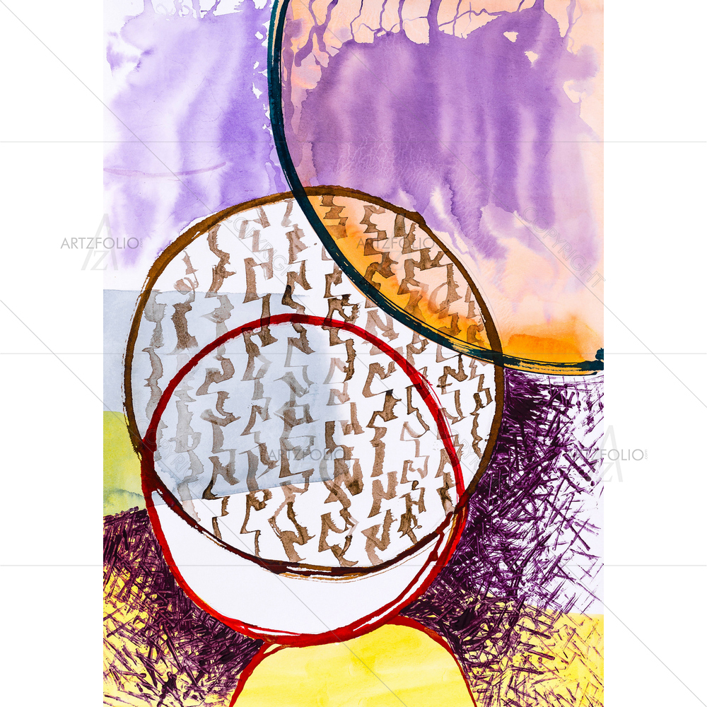 Abstract Calligraphic Drawing D7 — custom-size art design 5014870