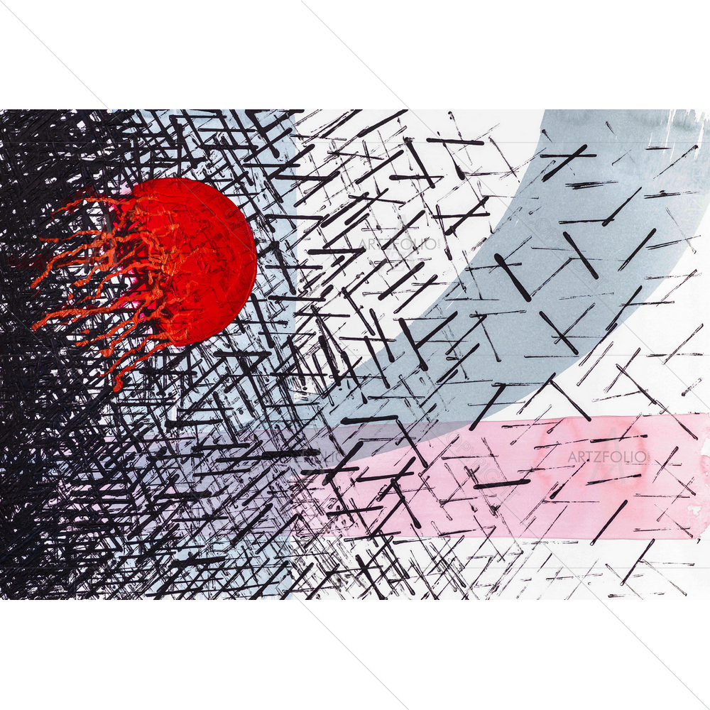Calligraphy Using Stamped Shapes — Abstract custom art by ArtzFolio