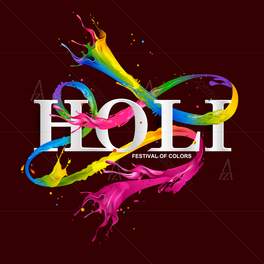 Happy Holi Festival D2 — Devotional custom art by ArtzFolio