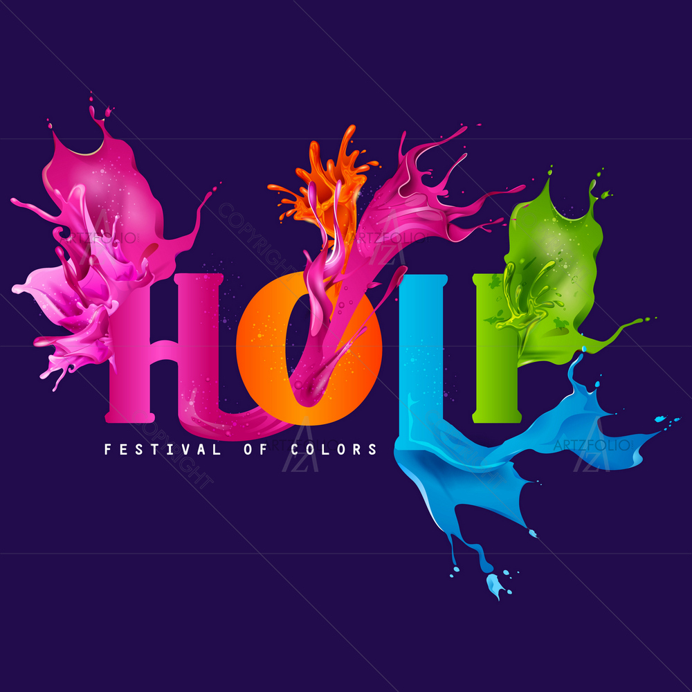 Happy Holi Festival D3 — custom-size art design 5014875