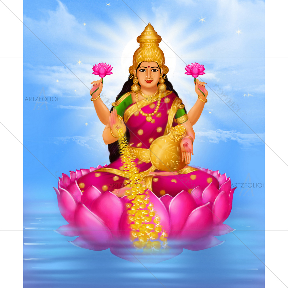 Hindu Goddess Laxmi D1 — custom-size art design 5014878