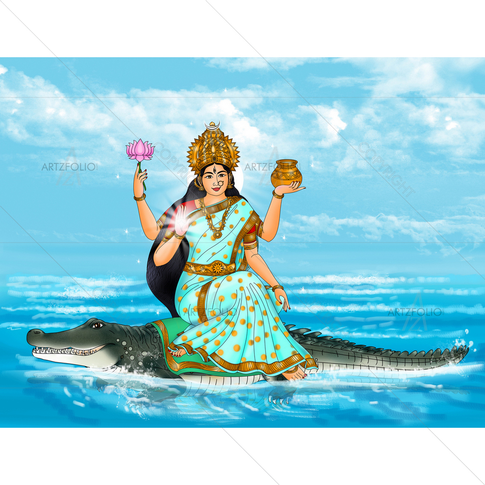 Hindu Goddess Durga D2 — custom-size art design 5014895
