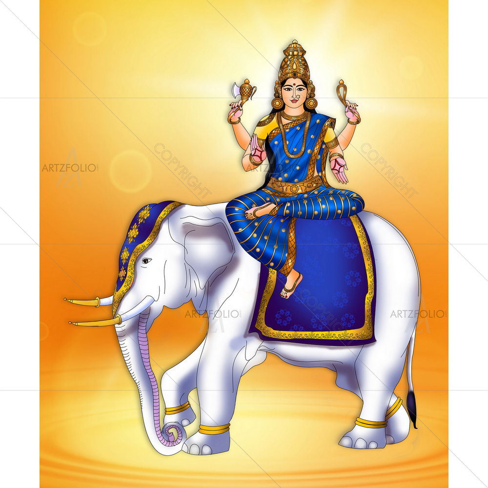 Hindu Goddess Indrani — custom-size art design 5014896