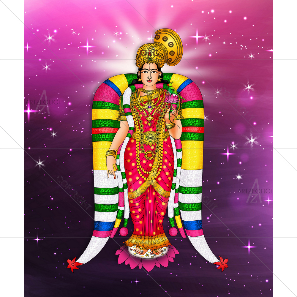 Andal or Godadevi — Devotional custom art by ArtzFolio