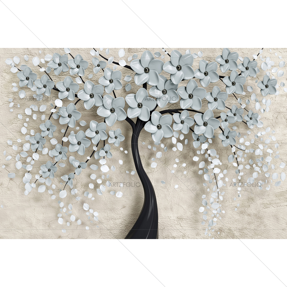 3D Flowers Pattern D1 — Botanical custom art by ArtzFolio