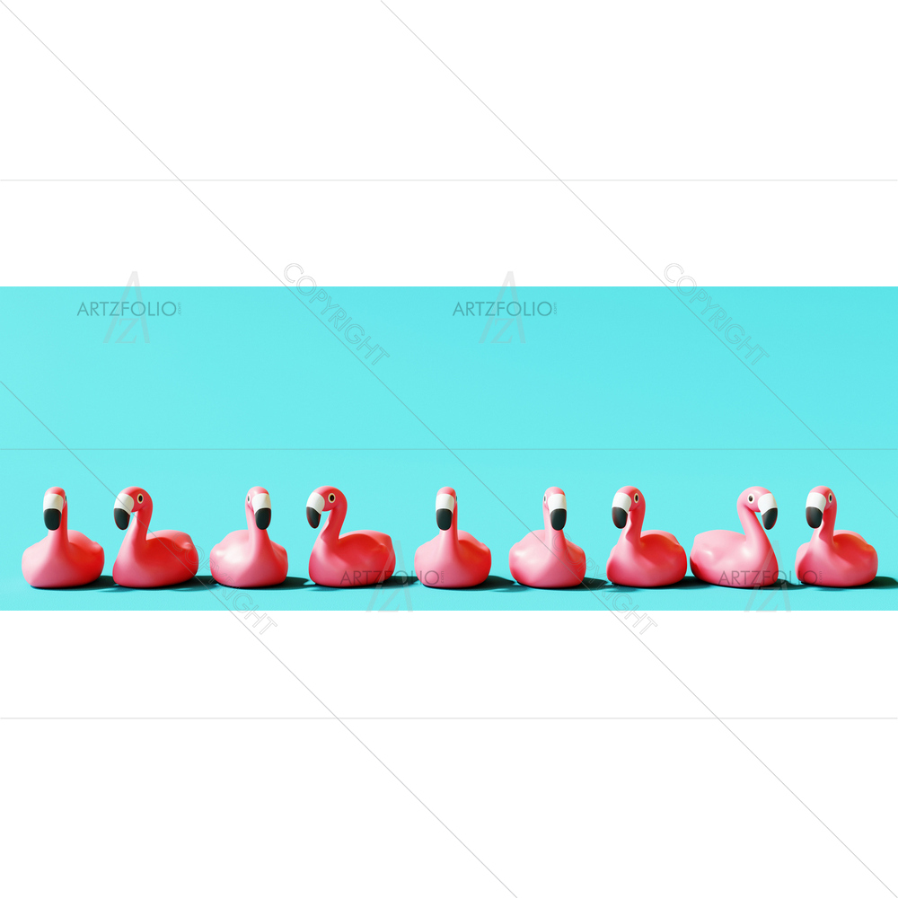 3D Flamingo Rubber — custom-size art design 5014919