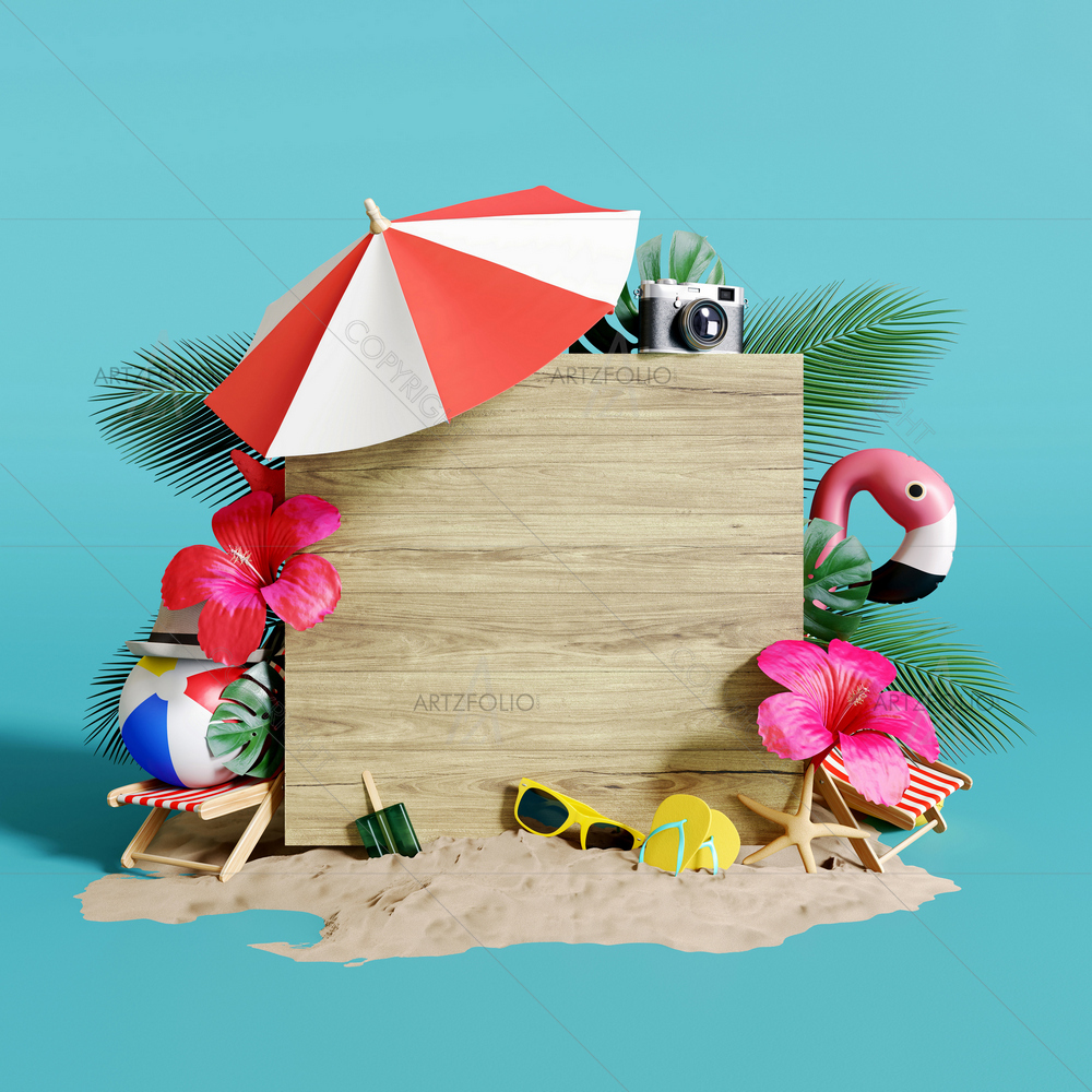 3D Summer Time — custom-size art design 5014920