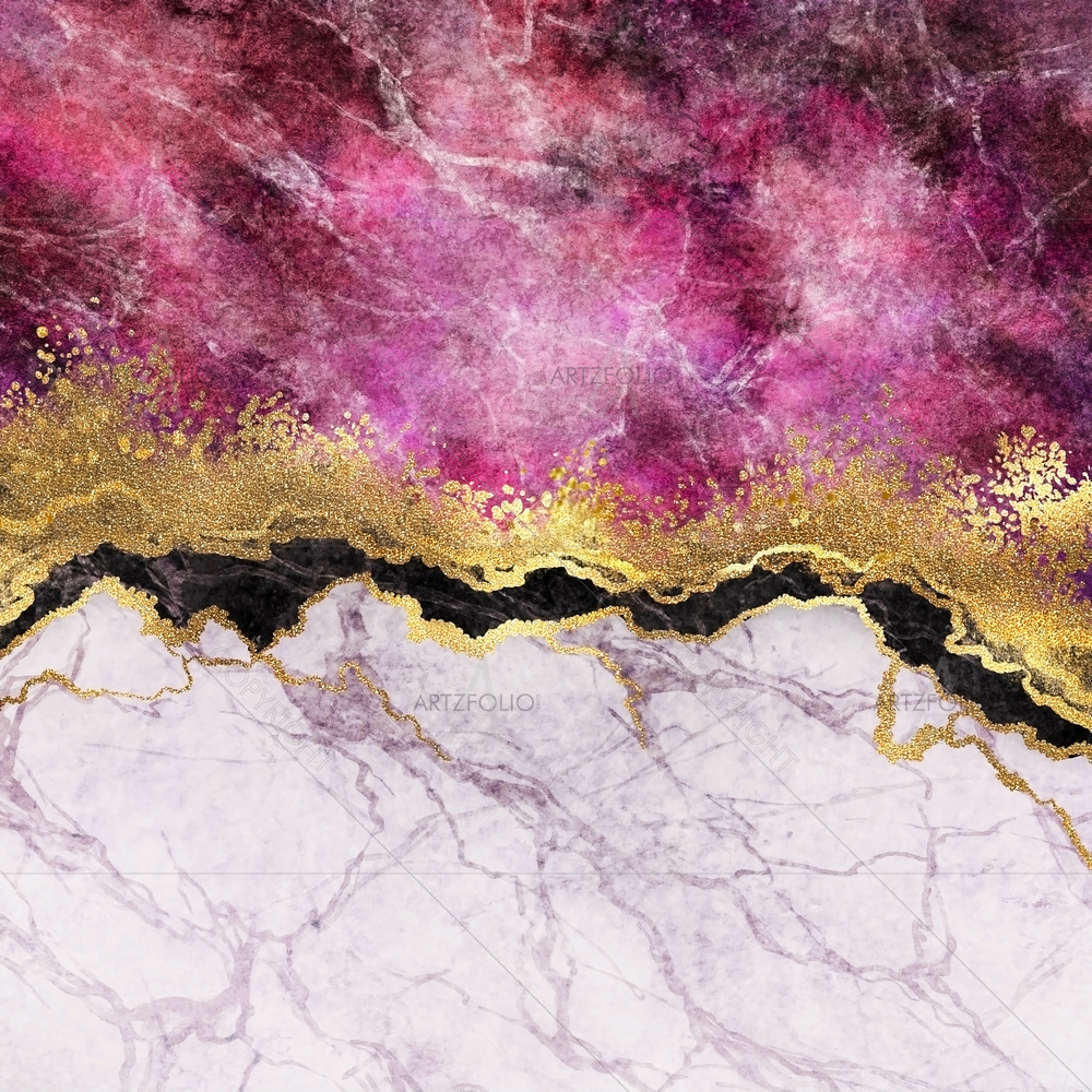 Pink Marble — Fluid marble custom art by ArtzFolio