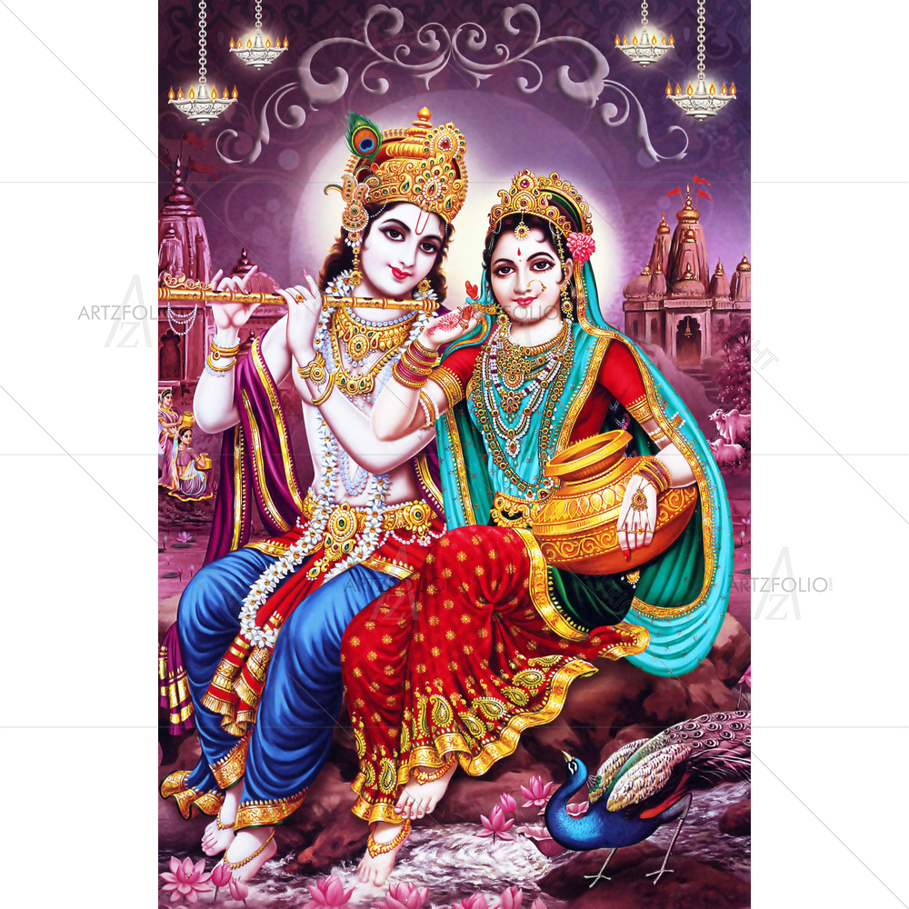 3D Lord Radha Krishna — custom-size art design 5014942
