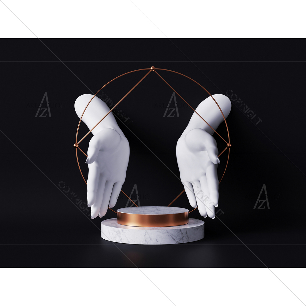 3D Image White Mannequin Hands — custom-size art design 5014954